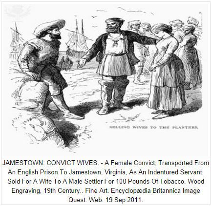 James town convict wives